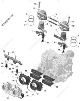 420867390 Патрубок впускной Ski-Doo Intake Socket Summit G4