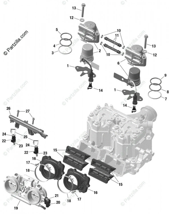 420867390 Патрубок впускной Ski-Doo Intake Socket Summit G4