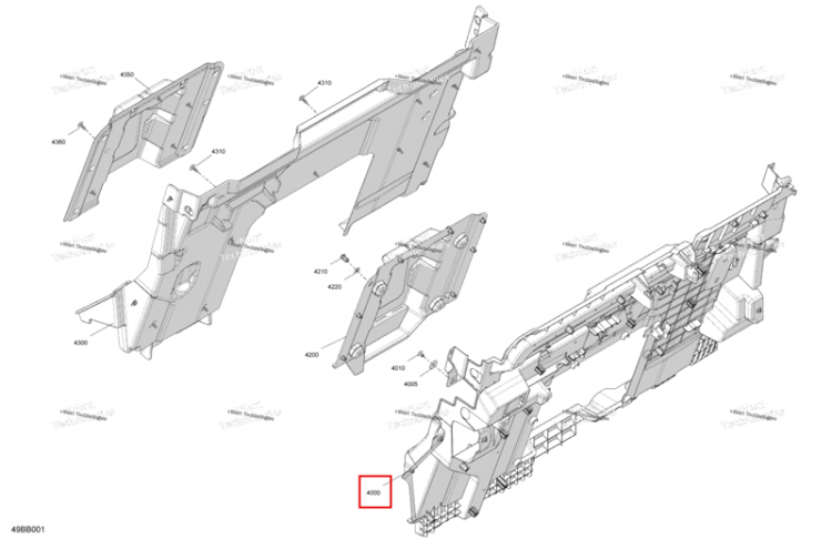 Задний Bulkhead Can-Am Commander 1000R EFI DPS (2022) (707900998)