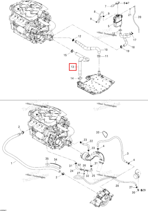 Левый шланг Sea-Doo 276000121
