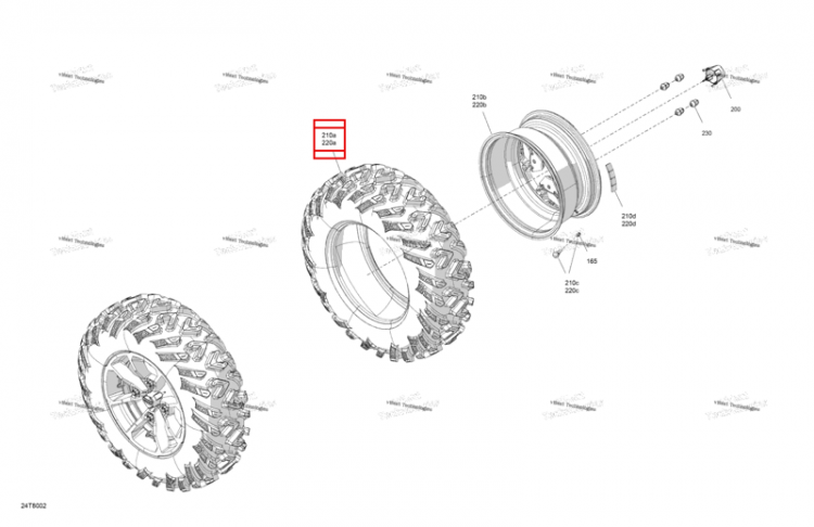 Шина 205/75 R14 Can-Am Outlander 4x4 XT 1000R (2018) (705402973)