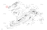 Глубокий чёрный консоль облицовка Sea-Doo Spark Trixx 2up (2023) (291005518)
