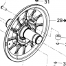 417127410 Шкив вариатора ведомого Ski-Doo (417127260 417127346)
