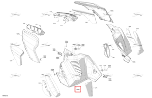 Глубокий чёрный левый задний панель Ski-Doo 517308780
