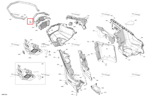 Magma красный центральный облицовка a Ski-Doo 502008794