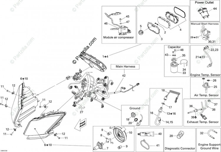 515177234 Модуль пневмоподвески Ski-Doo MODULE 515176860