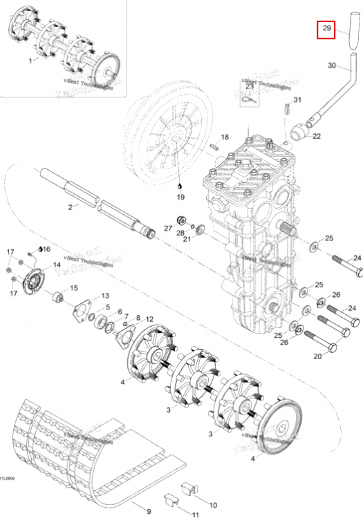 Boule Trans шариковый Ski-Doo Expedition TUV V800 4-TEC (2009) (M28247)