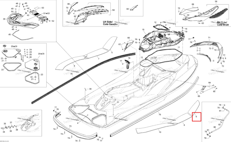 ANTI SLIP MAT FR Sea-Doo GTX 215 (2012) (291002931)