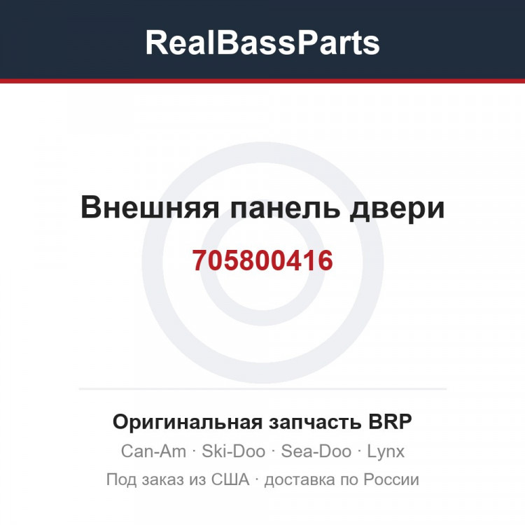 705800416 Внешняя панель двери