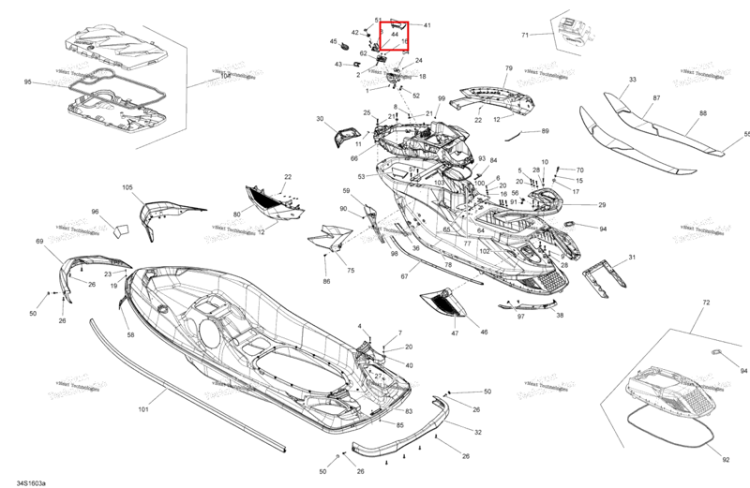 ROPE направляющая Sea-Doo RXT (2016) (291002729)