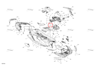 Bright белый левый Knee накладка Sea-Doo Spark 900 ACE Base (2026) (291005948)