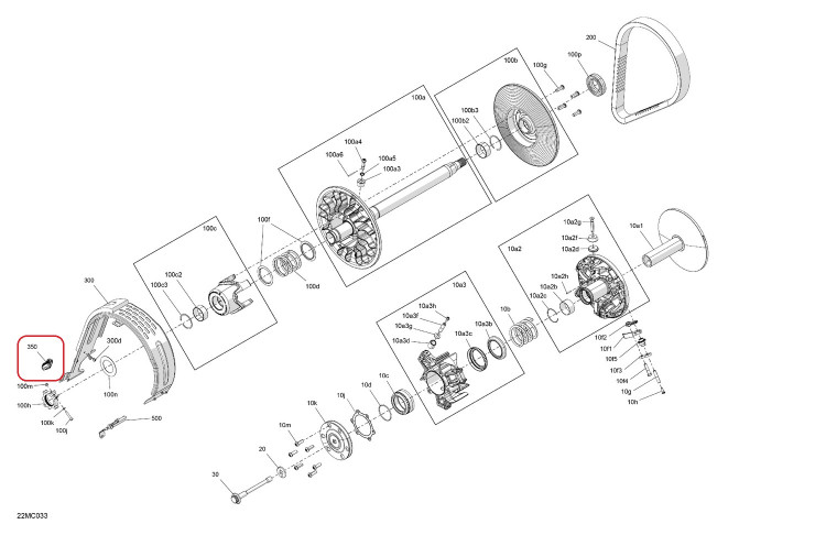 417300622 Заглушка вариатора для снегоходов Ski-Doo