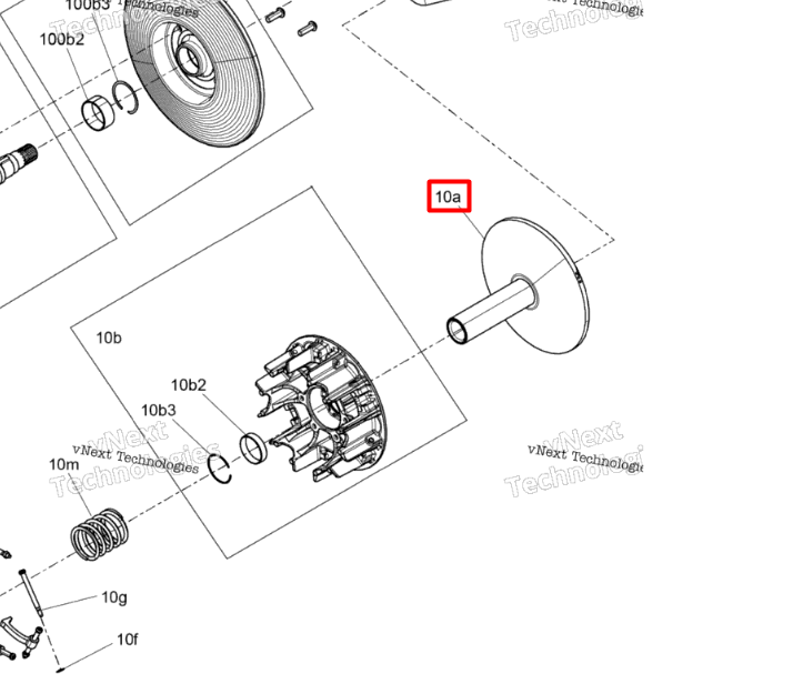 417224091 Шкив вариатора Ski-Doo EXPEDITION 417223648 417223867 417224093