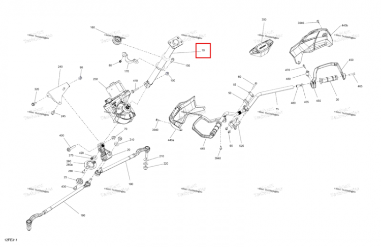 Рулевая колонка Can-Am Outlander 4x4 XT 1000R (2025) (709402739)