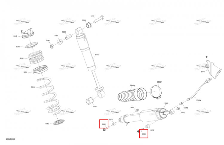 Шестигранный винт фланцевый M8 × 40 Ski-Doo Expedition 850 E-TEC SE (2024) (207684056)