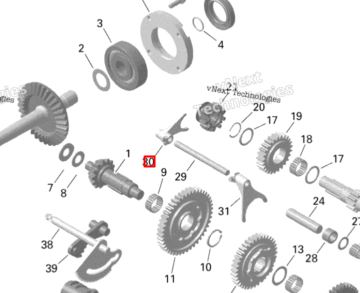 420257332 Вилка Can-Am 420257330 