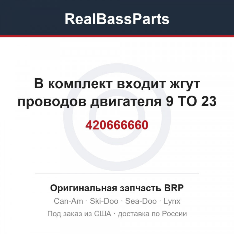 420666660 В комплект входит жгут проводов двигателя 9 TO 23
