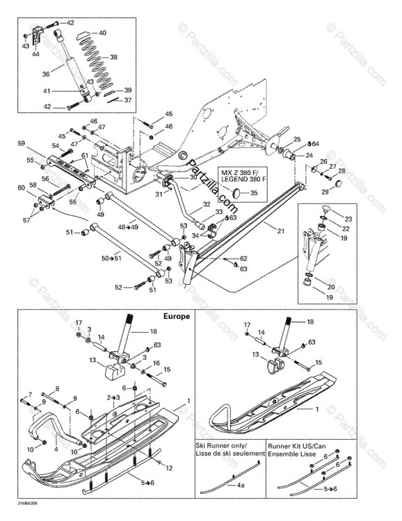 505070816 Шаровой шарнир. (отступник) MX Z 600. MX Z 700. MX Z 800.