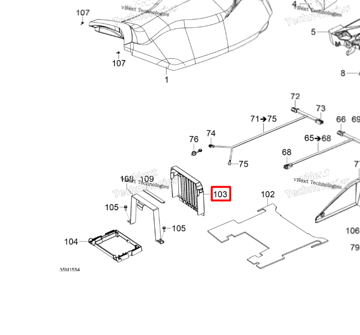 510005079 Крышка аккумулятора Ski-Doo