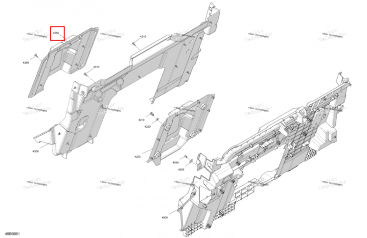 Acoustical крышка Can-Am Commander 1000R EFI DPS (2022) (707900861)