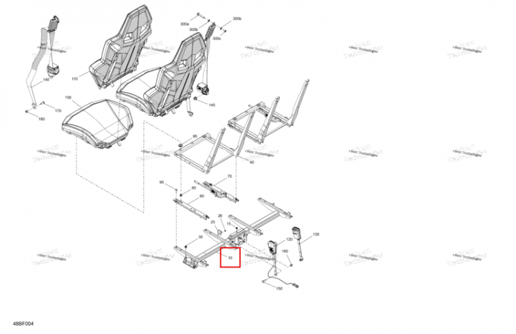 Сиденье Member Can-Am Commander 1000R EFI XT (2026) (708003469)