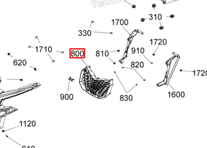 703501021 Решетка радиатора Can-Am 705012694