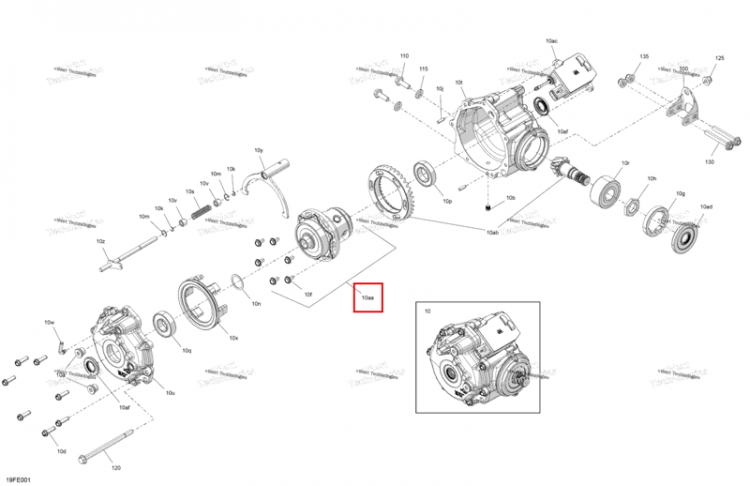 Дифференциал Sub в сборе Can-Am Outlander 4x4 STD 500 (2025) (715900732)
