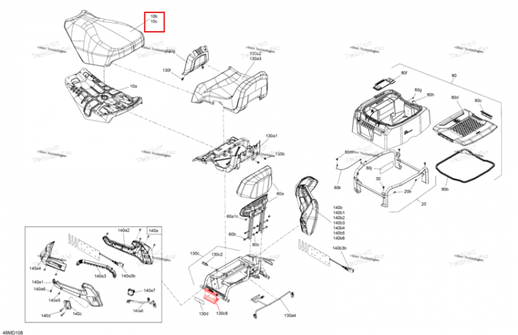 Сиденье крышка Ski-Doo Expedition 900 ACE SE (2024) (510007586)