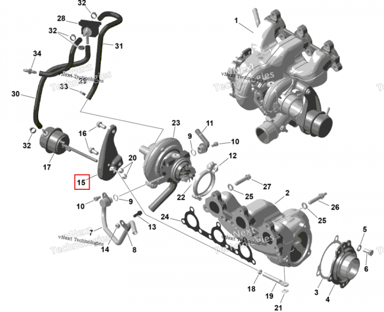 Wastegate опора Ski-Doo Expedition LE 900 ACE Turbo (2026) (420651855)