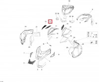 517304015 Вентиляционная Решетка Панели Капота Правая Для Ski Doo RH Access Panel Grill