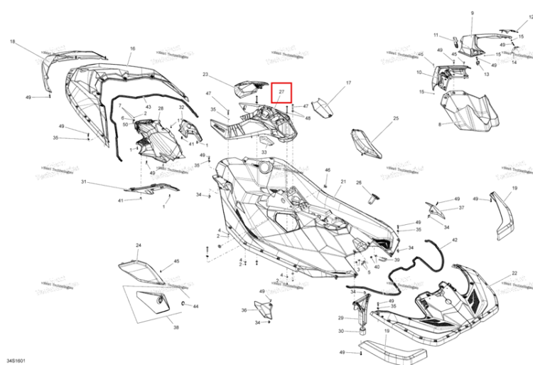 Консоль Sea-Doo Spark (2016) (291004303)