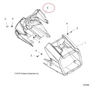 5451730-070 Облицовка передней фары задняя черная для квадроциклов Polaris SPORTSMAN 570/850/1000 2015-2016" 5451730-070