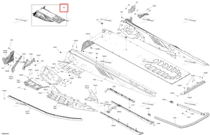 Neo жёлтый шасси тоннель блок 137 a41 Ski-Doo 415130846
