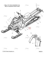 Наклейка крыло 800 правый чёрный / серебристый боковая панель Polaris 800 AXYS Pro RMK LE 155 (2017) (7183666)