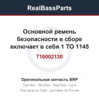 710002130 Основной ремень безопасности в сборе включает в себя 1 TO 1145