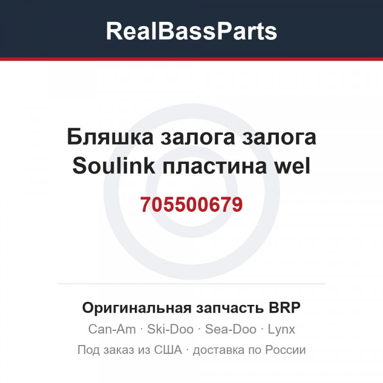 705500679 Бляшка залога залога Soulink пластина wel