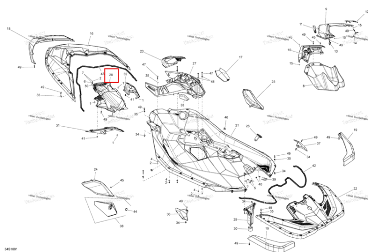 Крышка Sea-Doo Spark (2016) (291003439)
