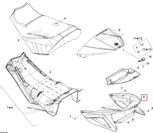 Viper красный Trunk Sport Ski-Doo 510004422