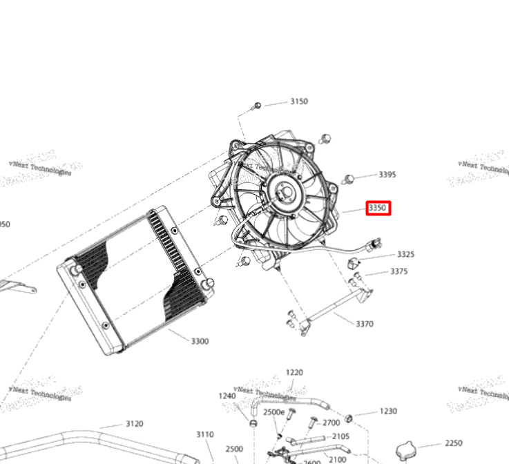 509001302 Вентилятор Ski-Doo 509001114 