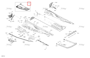 Шасси тоннель блок 137 b Ski-Doo 415130681