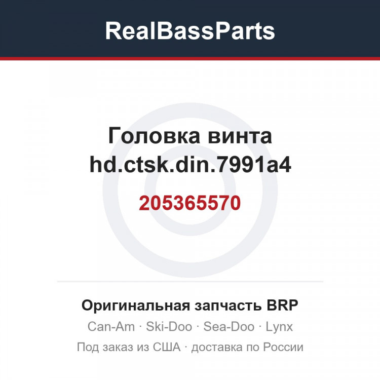 205365570 Головка винта hd.ctsk.din.7991a4