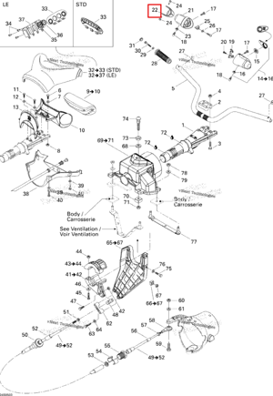 Дроссель ручка Sea-Doo 277001107