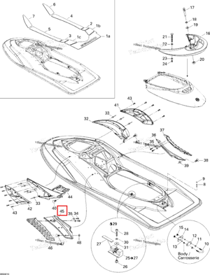 Левый MOULDING Sea-Doo 291002572