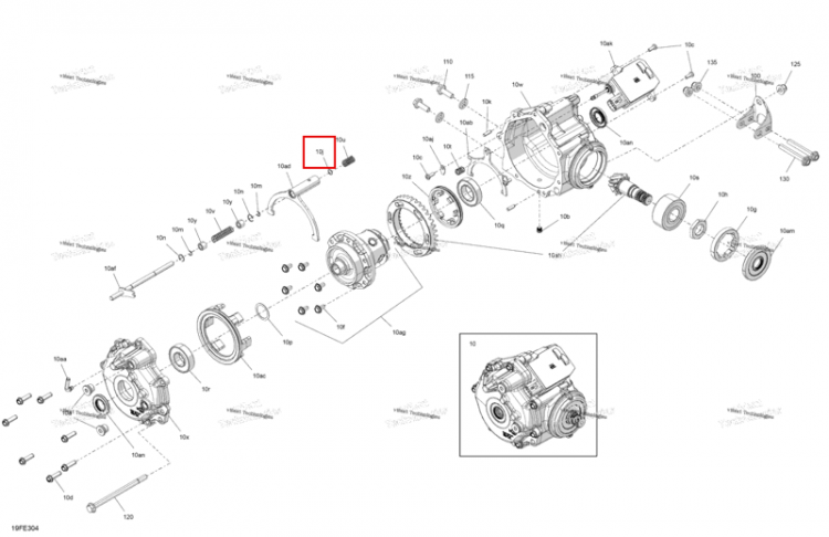 Упорный шайба Can-Am Outlander 4x4 XT 1000R (2025) (715900801)