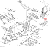 Задний аккумулятор опора чёрный Can-Am Outlander MAX 800 XT (2008) (705201603)