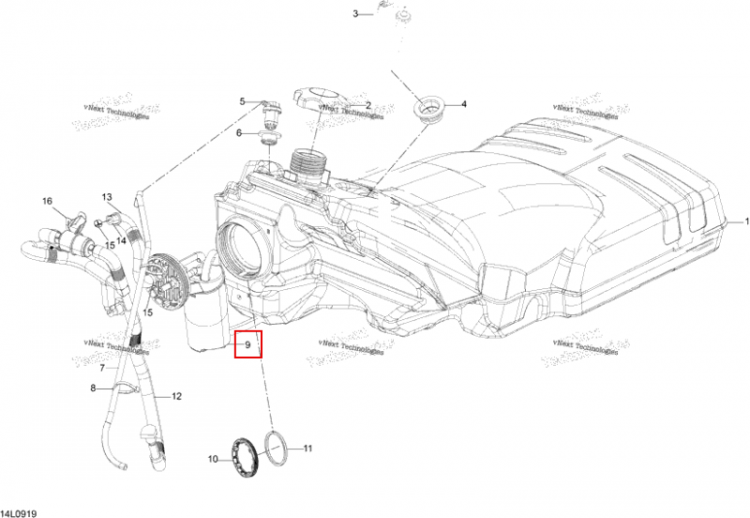 Топливный насос Ski-Doo Expedition TUV 600 H.O. SDI REV-XU (2009) (513033508)