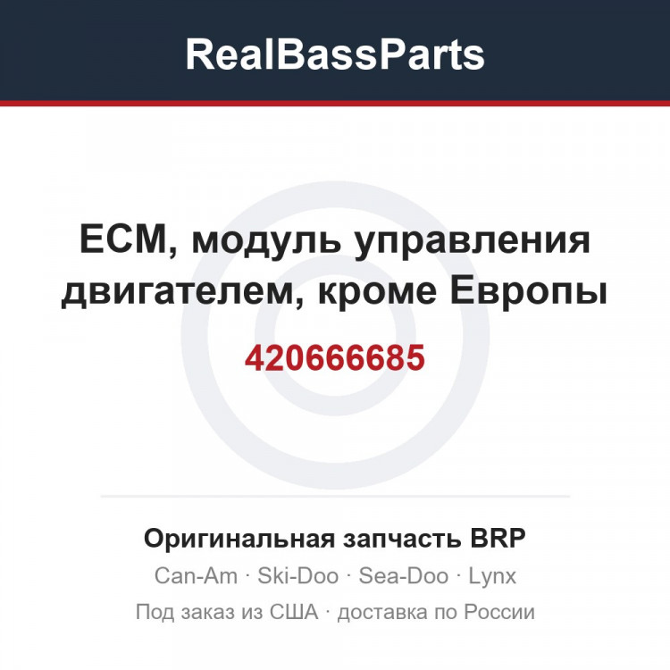 420666685 ECM, модуль управления двигателем, кроме Европы