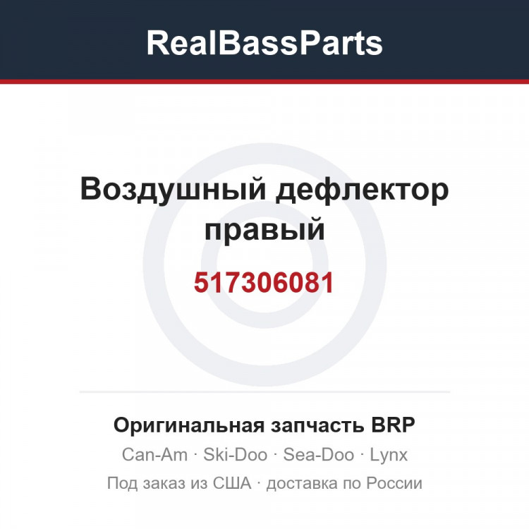 517306081 Воздушный дефлектор правый