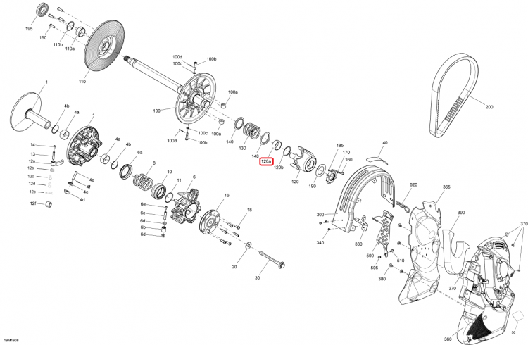 417127318 Втулка вариатора снегохода Ski-Doo 417127000 