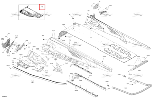 Глубокий чёрный шасси тоннель блок 137 a36 Ski-Doo 415130797